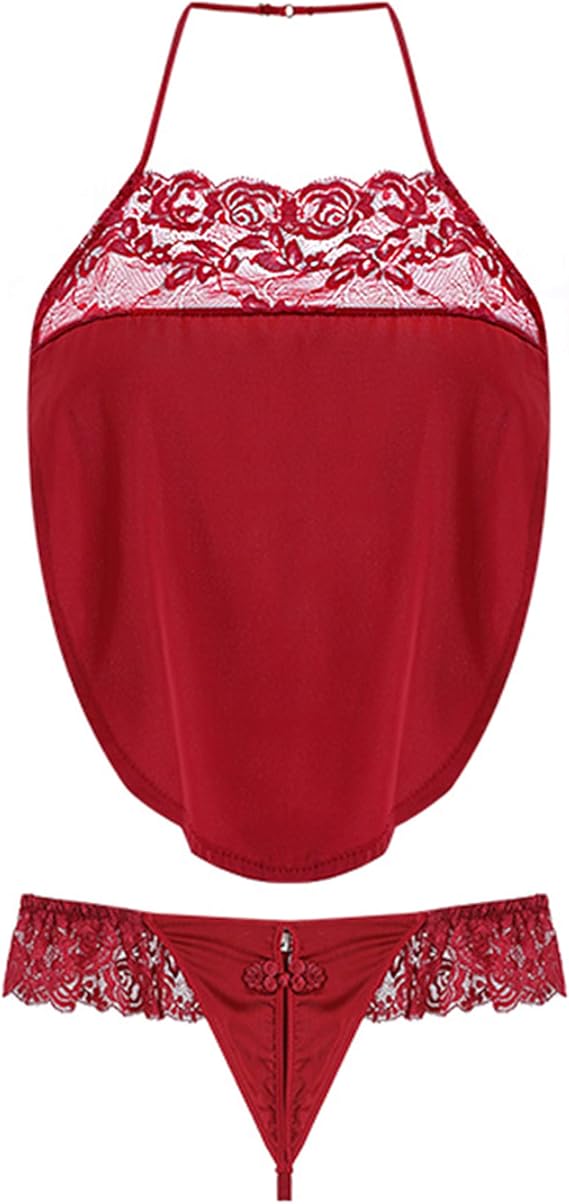 Nightdress Embroidery Lingerie - Red